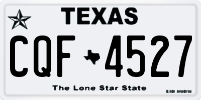 TX license plate CQF4527