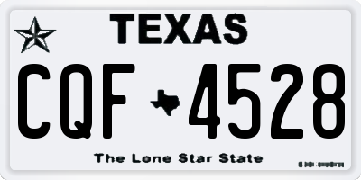 TX license plate CQF4528