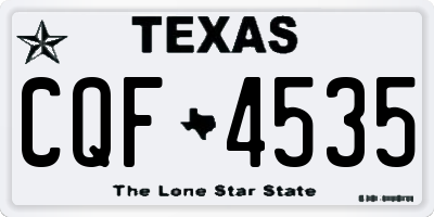 TX license plate CQF4535