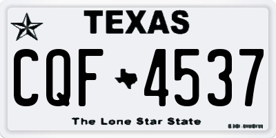 TX license plate CQF4537