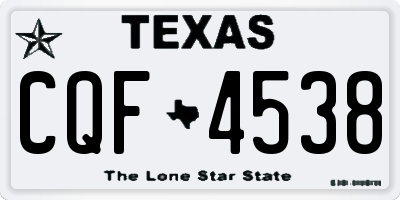 TX license plate CQF4538
