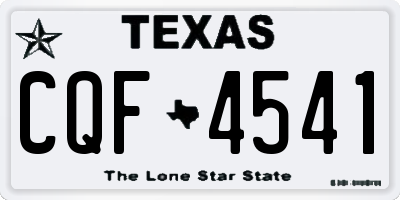 TX license plate CQF4541