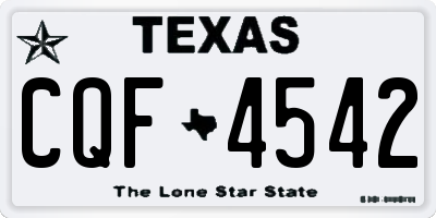 TX license plate CQF4542