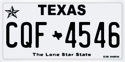 TX license plate CQF4546
