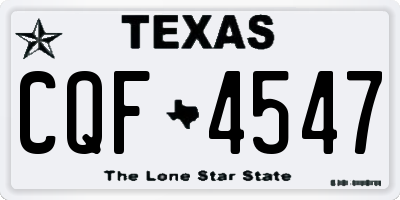 TX license plate CQF4547