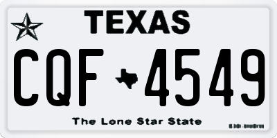 TX license plate CQF4549
