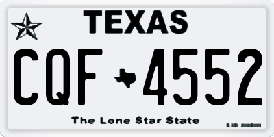 TX license plate CQF4552