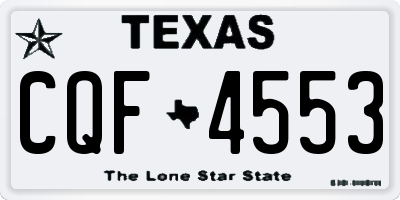 TX license plate CQF4553