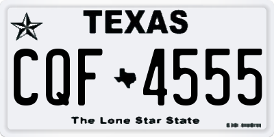 TX license plate CQF4555