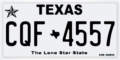 TX license plate CQF4557