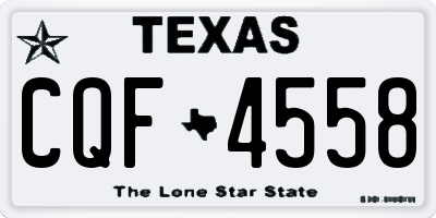 TX license plate CQF4558