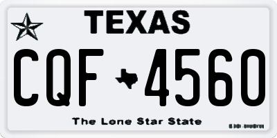 TX license plate CQF4560