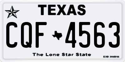 TX license plate CQF4563