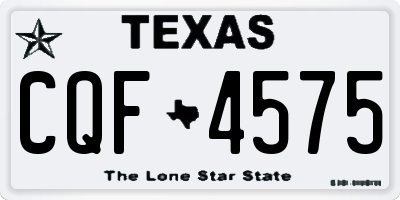 TX license plate CQF4575