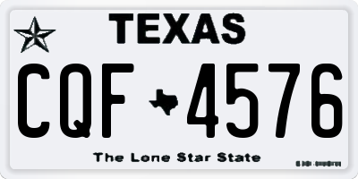TX license plate CQF4576