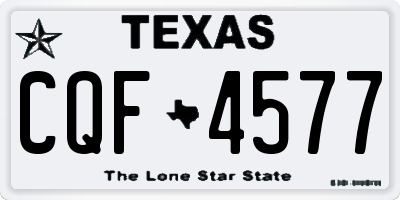 TX license plate CQF4577