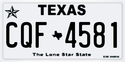 TX license plate CQF4581