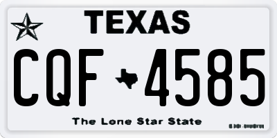TX license plate CQF4585