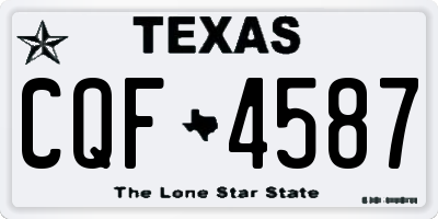 TX license plate CQF4587