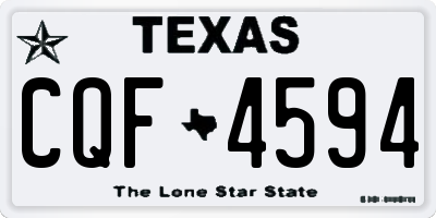 TX license plate CQF4594
