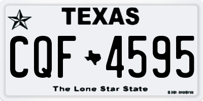 TX license plate CQF4595