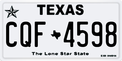 TX license plate CQF4598