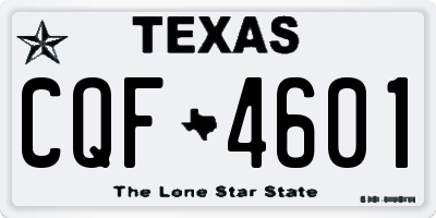 TX license plate CQF4601