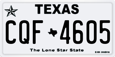 TX license plate CQF4605