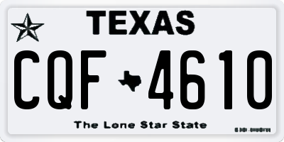 TX license plate CQF4610