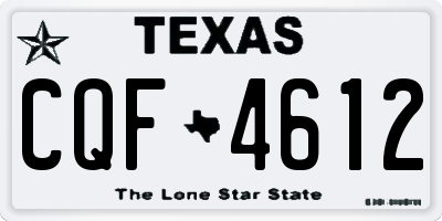 TX license plate CQF4612