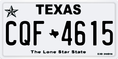 TX license plate CQF4615