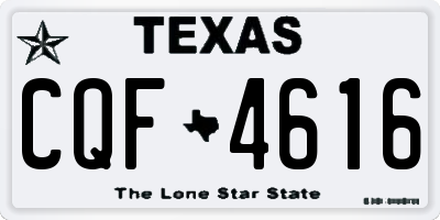 TX license plate CQF4616