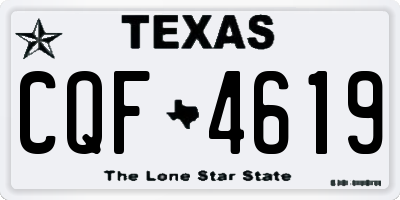 TX license plate CQF4619