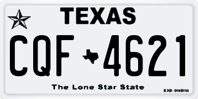 TX license plate CQF4621