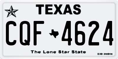 TX license plate CQF4624