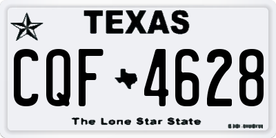 TX license plate CQF4628