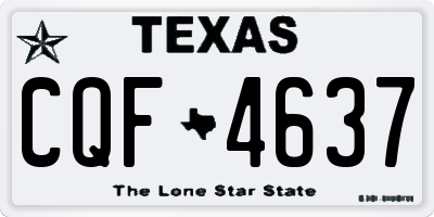 TX license plate CQF4637