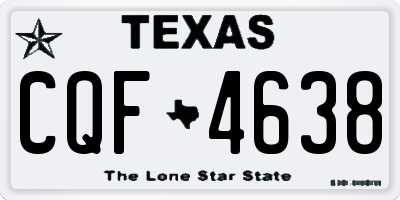 TX license plate CQF4638