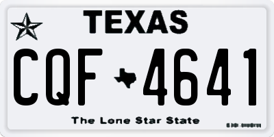 TX license plate CQF4641