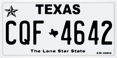 TX license plate CQF4642