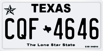 TX license plate CQF4646