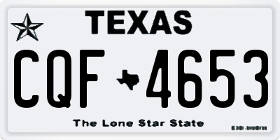 TX license plate CQF4653