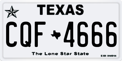 TX license plate CQF4666