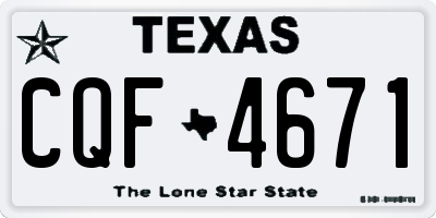 TX license plate CQF4671