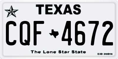 TX license plate CQF4672
