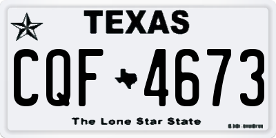 TX license plate CQF4673
