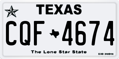 TX license plate CQF4674