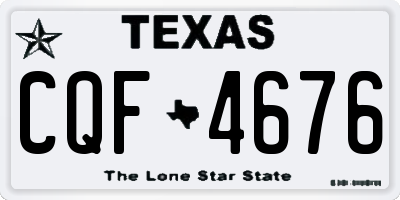 TX license plate CQF4676