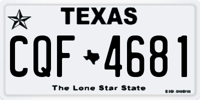 TX license plate CQF4681