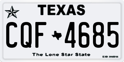 TX license plate CQF4685